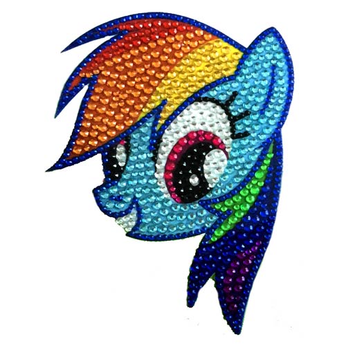 My Little Pony Rainbow Dash Face Crystal Studded Decal